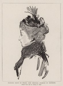 Princezna Maud z Walesu, nyní princezna Charles z Dánska od Sydney Prior Hall