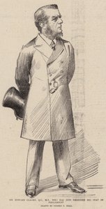 Sir Edward Clarke, QC, poslanec, který právě rezignoval na svůj poslanecký mandát. od Sydney Prior Hall