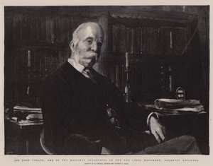 Sir John Furley, jeden z prvních organizátorů hnutí Červeného kříže, byl nedávno pasován na rytíře od Sydney Prior Hall