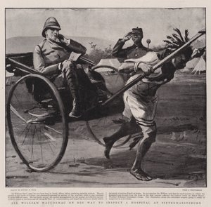 Sir William Maccormac na cestě k inspekci nemocnice v Pietermaritzburgu od Sydney Prior Hall