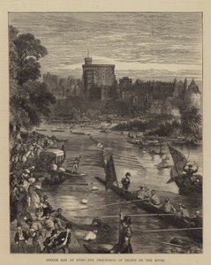 Řečnický den v Etonu, průvod osmiček na řece od Sydney Prior Hall