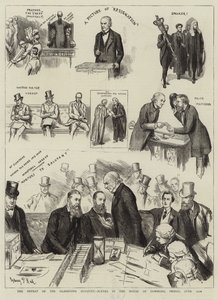 Porážka Gladstonova ministerstva, scény v Dolní sněmovně, pátek 12. června. od Sydney Prior Hall