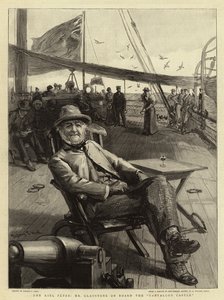 Kiel Fetes, pan Gladstone na palubě hradu Tantallon od Sydney Prior Hall