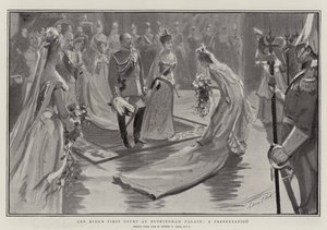 První králův dvůr v Buckinghamském paláci, prezentace od Sydney Prior Hall