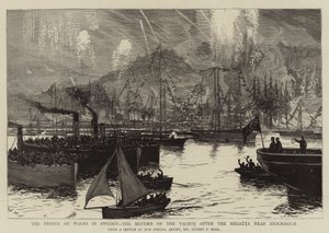 Princ z Walesu ve Švédsku, Návrat jachet po regatě u Stockholmu od Sydney Prior Hall