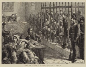 Soud s bandou italských banditů v Aquile od Sydney Prior Hall