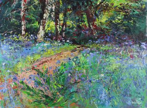 Putování lesem, 2021 (olej na plátně) od Sylvia Paul