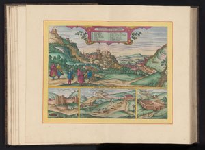 Podívejte se na Alhambra ve městě Granada Nejkrásnější hrad Granady, běžně nazývaný Alhambra, při pohledu z východu (název na objektu) od Symon Novelanus (possibly)