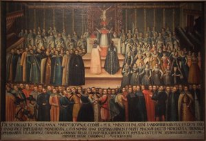 Zasnoubení Mariny Mniszech a False Demetria v nepřítomnosti v Krakově dne 12. listopadu 1605, hrabě od Szymon Boguszowicz