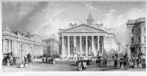 Royal Exchange, City of London, c1850. od TA Prior
