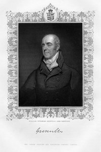 William Wyndham Grenville 1759-1834, 1. baron Grenville, anglický politik, 19. století.