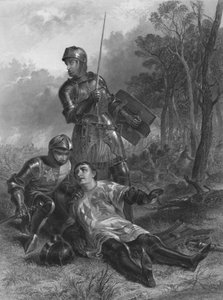 Smrt hraběte z Warwicku krále Jindřicha VI., c1870