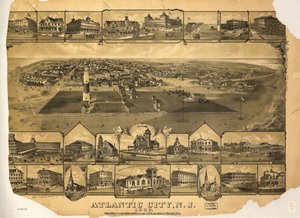 Atlantic City, N.J. 1880. LOC 75694710 od T. J. Shepherd Landis