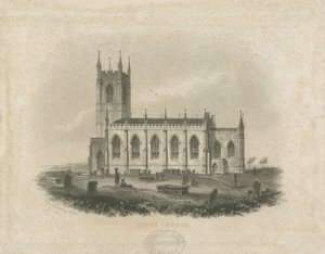 Kostel Stoke-upon-Trent [Nové]: ocelorytina (viněta a [?polovina 19. století] (tisk)