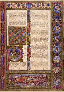 Incipit z Knihy soudců, z I. dílu Bible z Borso d