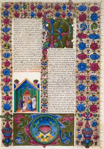 Incipit z Knihy proroka Malachiáše, z II. dílu Bible z Borso d