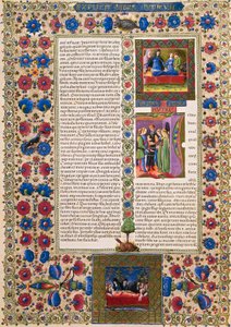Incipit z Knihy Ruth, z II. dílu Bible z Borso d