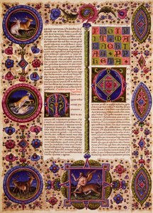 Incipit z Knihy Sofonjáš, z II. dílu Bible z Borso d
