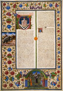 Incipit z První knihy Makabejských, z I. dílu Bible z Borso d