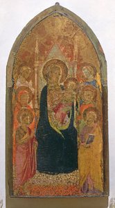 Madonna a dítě se svatými (tempera na panelu) od Taddeo Gaddi