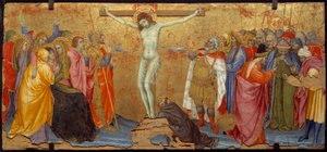 Dřevo ukřižování od Taddea di Bartola (1363-1422) Slunce ze 14. století. 2,25x5,57m od Taddeo di Bartolo