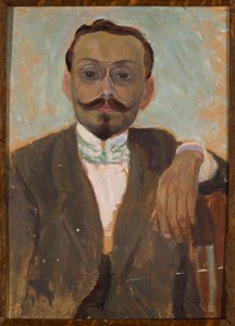 Portrét sochaře Bolesława Bałzukiewicze od Tadeusz Makowski