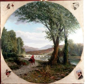 Kůň Dante běží podél řeky Entella nebo pasáž Ilustrace očistce v „“ La divina commedia “ (Božská komedie) od Dante Alighieriho (1265-1321) Obraz Tammar Luxoro (1824-1899) Před rokem 1865 Genes, Civica Galerie moderního umění od Tammar Luxoro