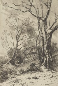 En Hiver., 19. století. od Tancrède Abraham