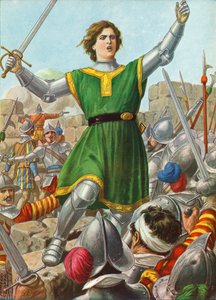 Caterina Sforza vede odpor ve Forli dne 12. ledna 1500 od Tancredi Scarpelli