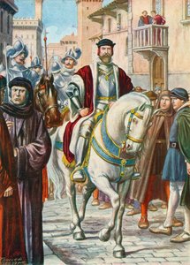 Cosimo I se svými španělskými a německými strážemi, kteří ho vždy následovali od Tancredi Scarpelli