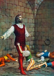 Hrabě Ugolino della Gherardesca a jeho synové odešli hladovět do Mudy od Tancredi Scarpelli