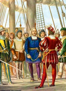 Christopher Columbus a jeho bratři Bartolomeo a Diego jsou zajati na lodi, která je odveze do Španělska od Tancredi Scarpelli