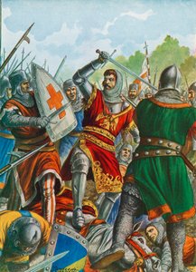 Ezzelino III da Romano zajat poblíž Bergama v roce 1259 od Tancredi Scarpelli
