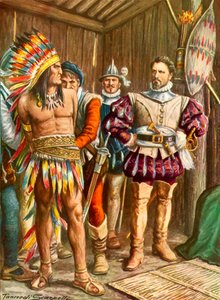 Ferdinando Cortes uvěznil Montezumu od Tancredi Scarpelli
