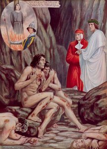 Ilustrace k Dantově Božské komedii od Tancredi Scarpelli