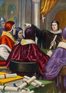 Roland z Parmy přináší dopis pro papeže Řehoře VII. od Jindřicha IV., císaře Svaté říše římské od Tancredi Scarpelli