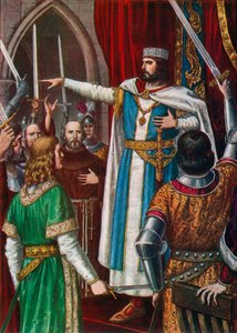 Rudolf II Burgundský korunován králem Langobardů v Pavii, 923 od Tancredi Scarpelli