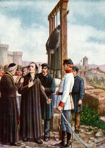 The Belfiore Martyrs: Poslední chvíle dona Enrica Tazzoliho, 1853 od Tancredi Scarpelli