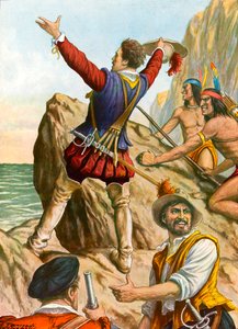 Vasco Nunez z Balboa vidí Tichý oceán od Tancredi Scarpelli