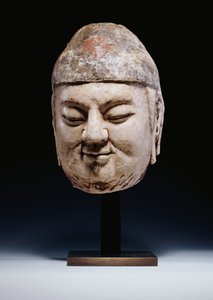 Mramorová hlava úředníka, dynastie Tang nebo o něco dříve, c.618-907 od Tang Dynasty Chinese School