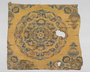 Textil s květinovým medailonem, cca 800 od Tang Dynasty Chinese School