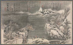 Jeden z osmi pohledů na řeky Xiao a Xiang, 1788. od Tani Bunch