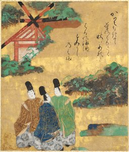 Pláž v Sumiyoshi z Příběhů Ise Ise Monogatari, 1600-1640.