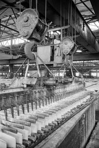 Phelps Dodge Smelter Douglas Arizona, tavení mědi z měděného dolu Phelps Dodge...