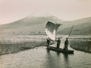 Hora Fudži při pohledu z Tokaido, asi 1900-1915 (fotografie) od Teijiro Takagi