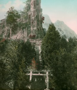 Pohled na horu Myogi v prefektuře Gunma, asi 1900-1915 (fotografie)