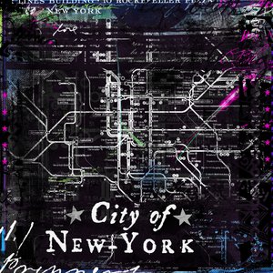 City of new york, 2014 (kombinovaná technika na plátně) od Teis Albers