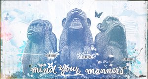 Mind your Manners, 2017 (koláž na plátně) od Teis Albers