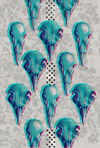 Series of Skulls, 2016 (koláž na plátně) od Teis Albers