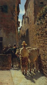 Trh s dobytkem od Telemaco Signorini